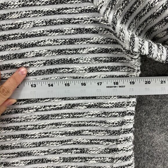 5/$45 Cato Sweater Pullover Women L Large White Striped Knit Long Sleeve Cotton - Picture 7 of 9